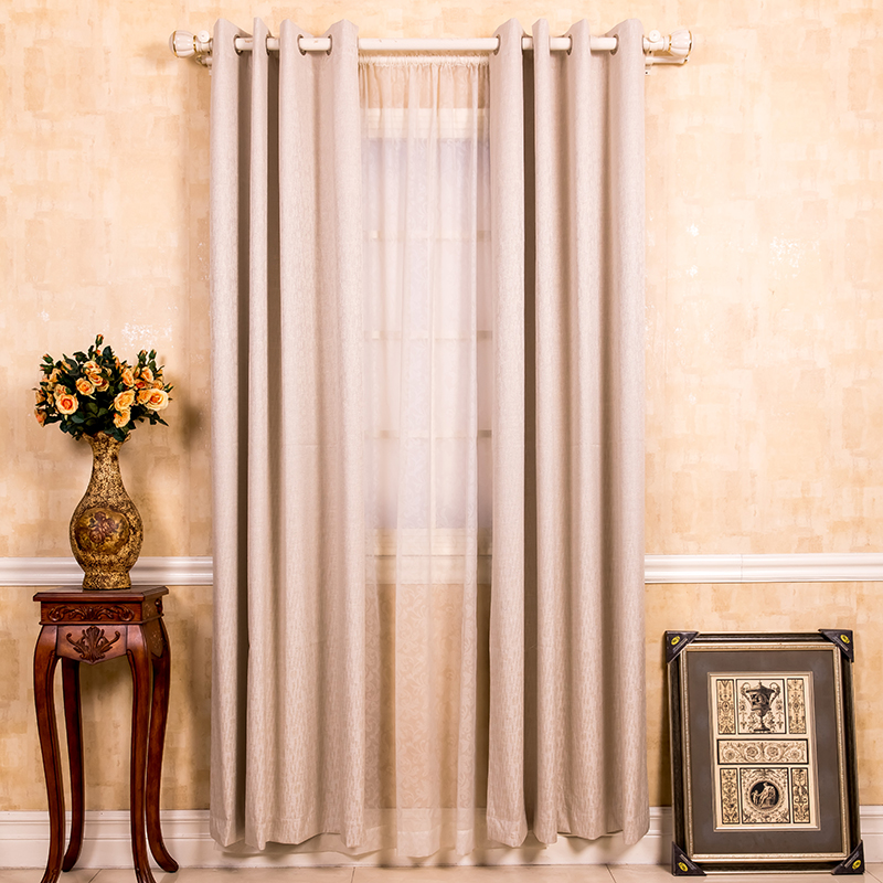 Jacquard composite grommet curtain