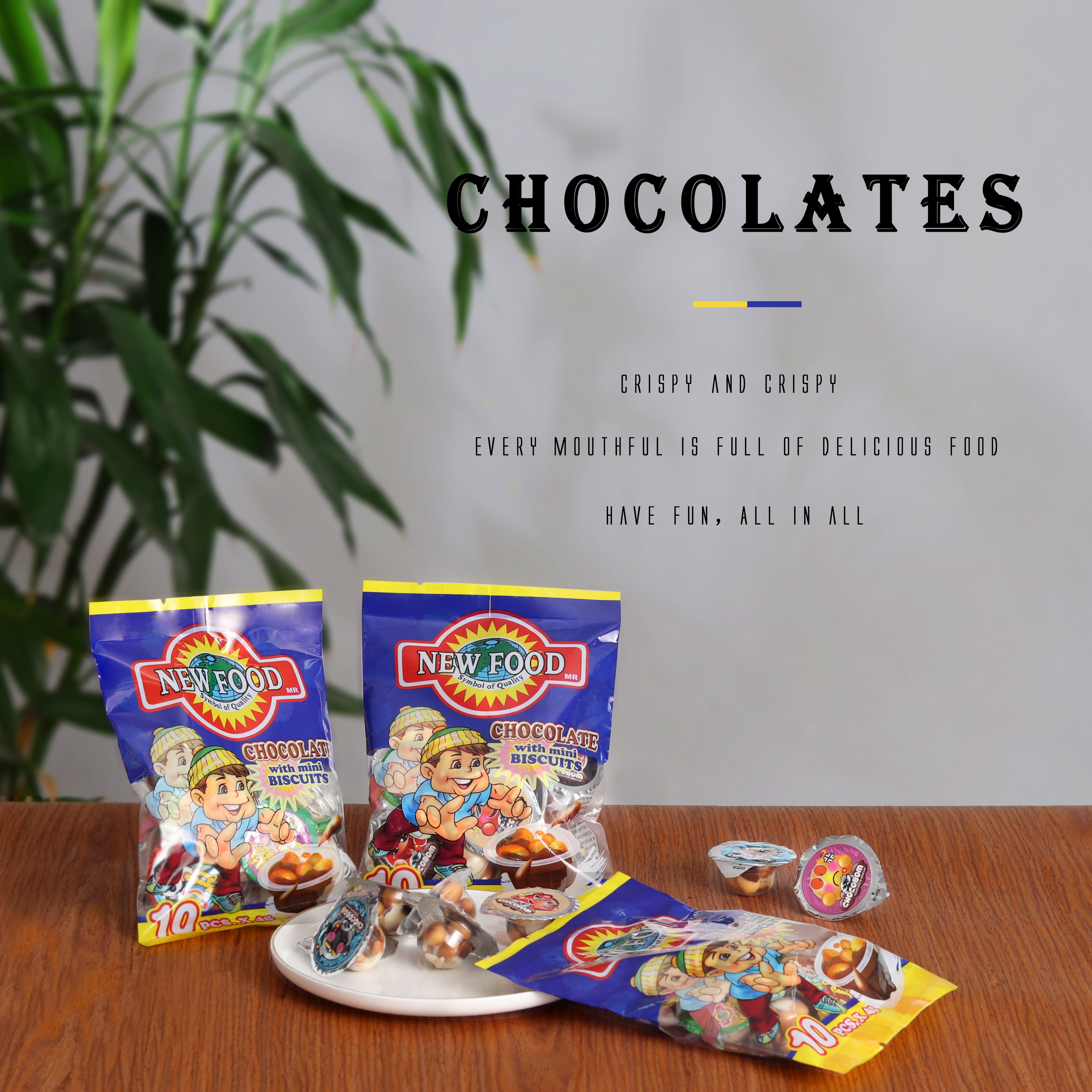 CHOCOLATE CREAM WITH MINI COOKIE CUP 4gX10pcs