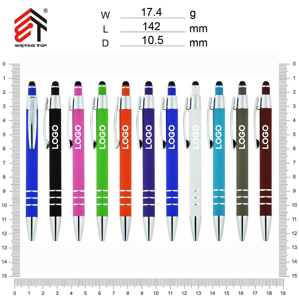 Aluminum stylus ball pen