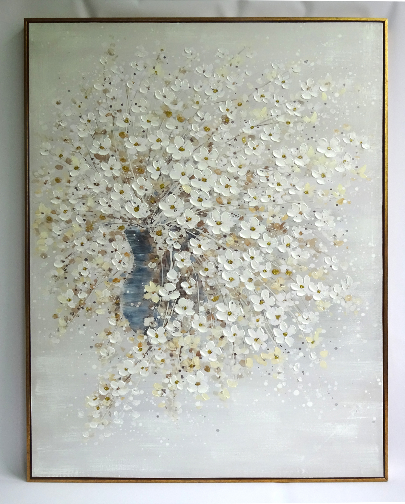 Canvas Printed With Ps Frame And Hand Painted
