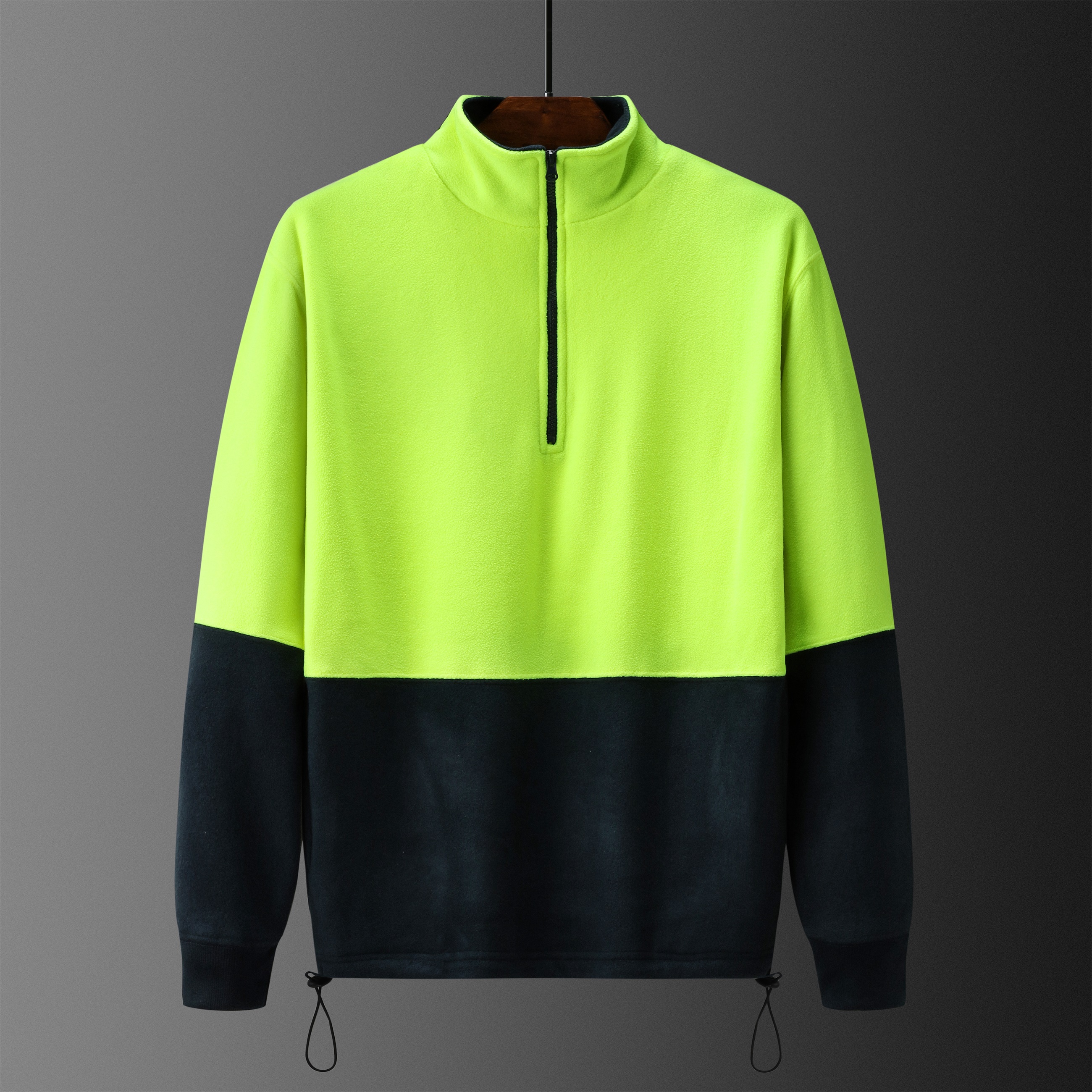 Men's half zipper polar fleece, 100% polyester