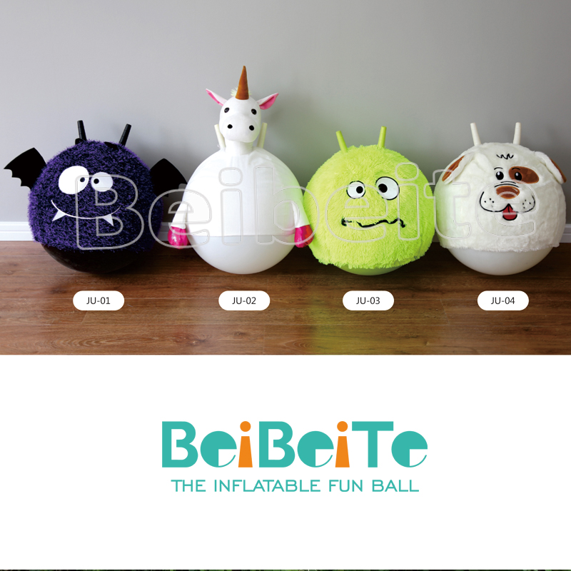 Inflatable plush fabric cover toy ball - Hopper Ball