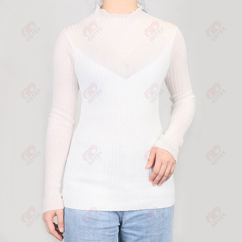 High Neck Perspective Longsleeves Sweater.