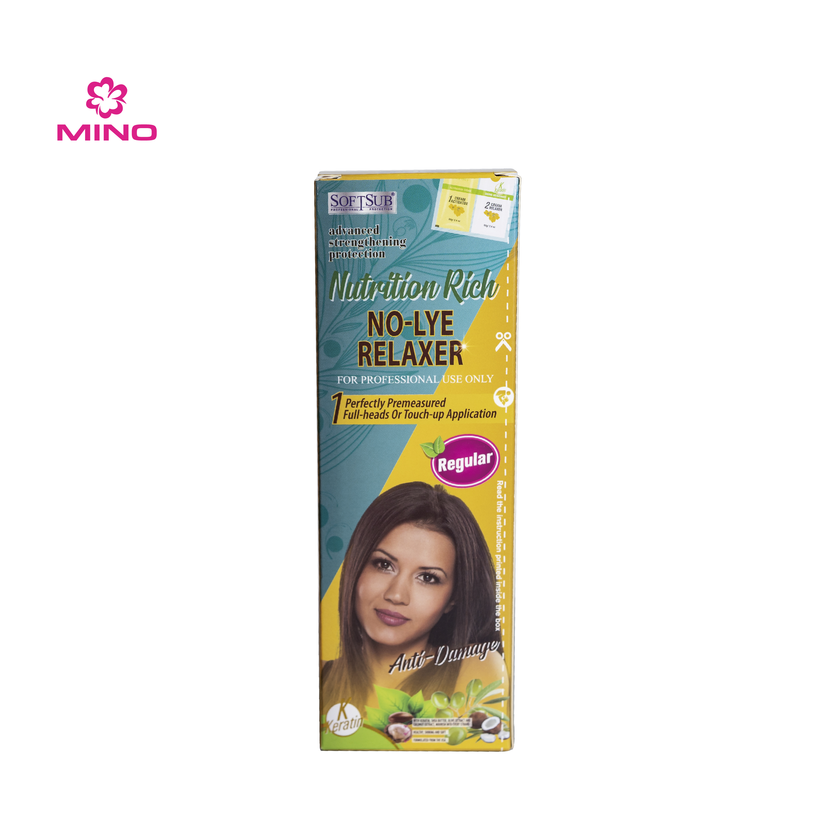 SOFTSUB Nutrition Rich NO-LYE HAIR RELAXER REGULAR WITH SHAMPOO&CONDITIONER