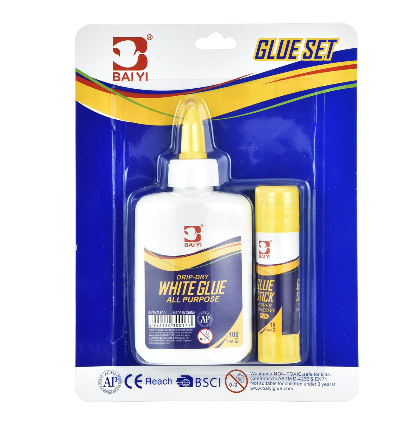 100g white glue 15g glue stick glue set