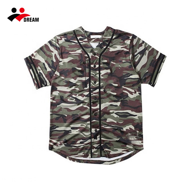 Custom sublimation print baseball jersey