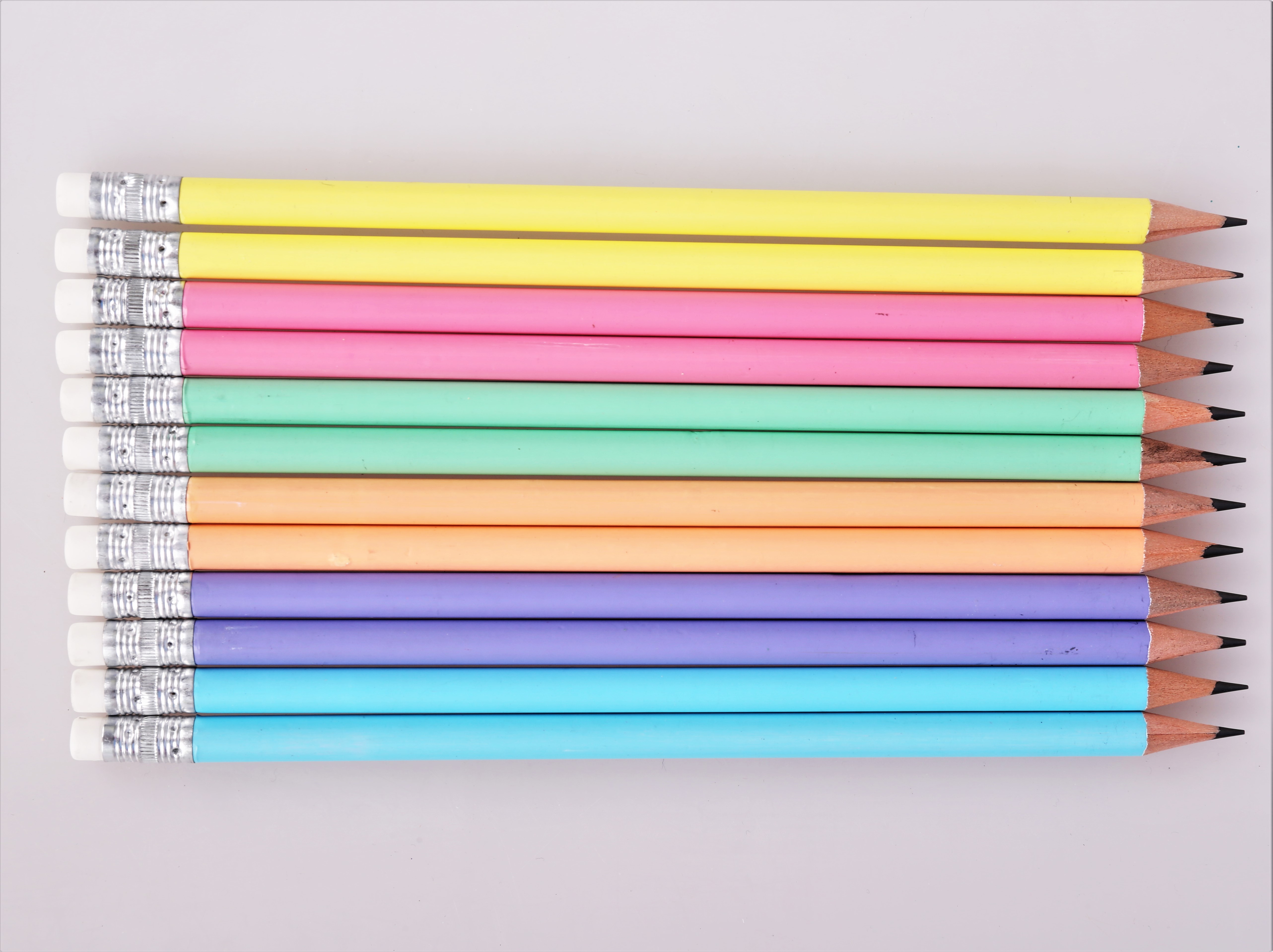 Pastel color painting pencil with eraser