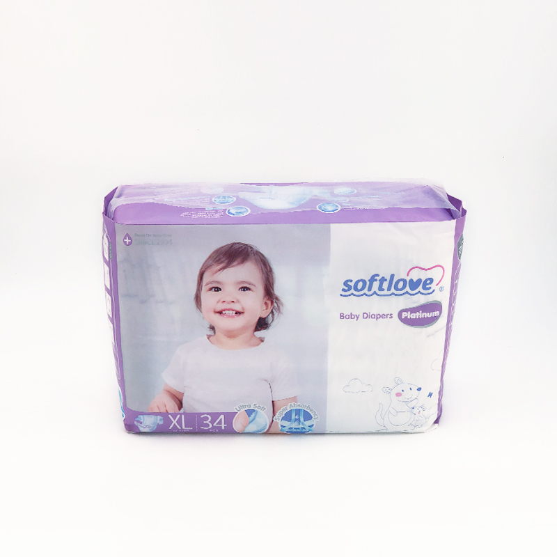 softlove platinum ultra thin baby diaper Size XL34 pcs