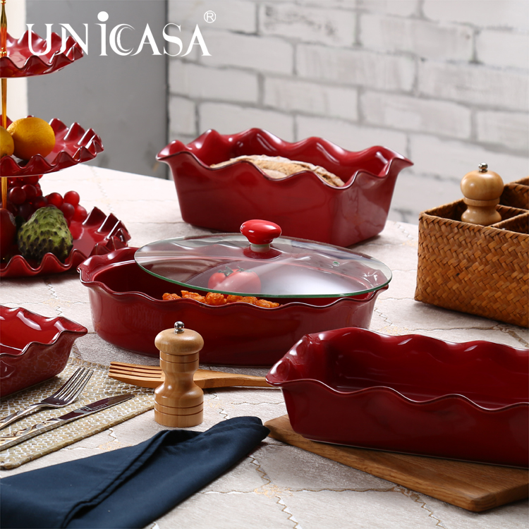 Ceramic bakeware set stoneware baking dishes dutch oven rectangular baker pie dish loaf pan oval baker square baker ramekin