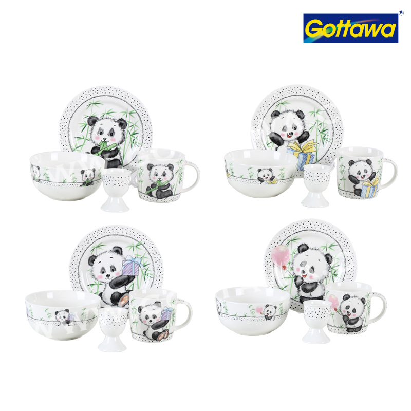 4pcs new bone china children dinner set
