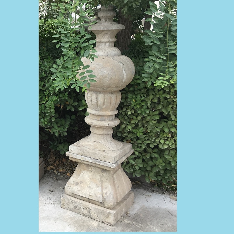 Stone carving vase in antique finish