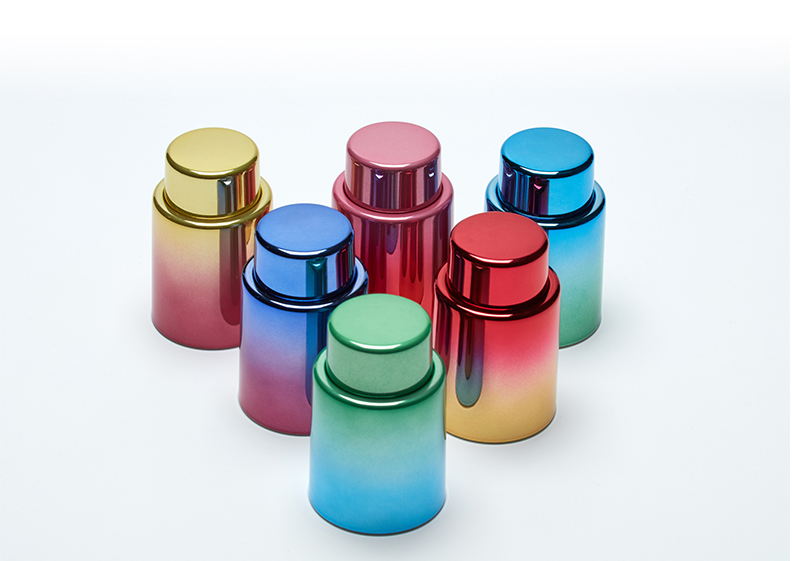 Press type Vacuum Wine Stopper Chromed (size L)