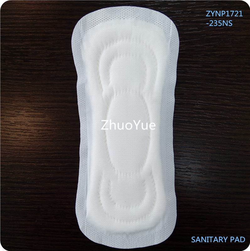 Disposable sanitary napkin with thicker dry net for feminine menstrual day use