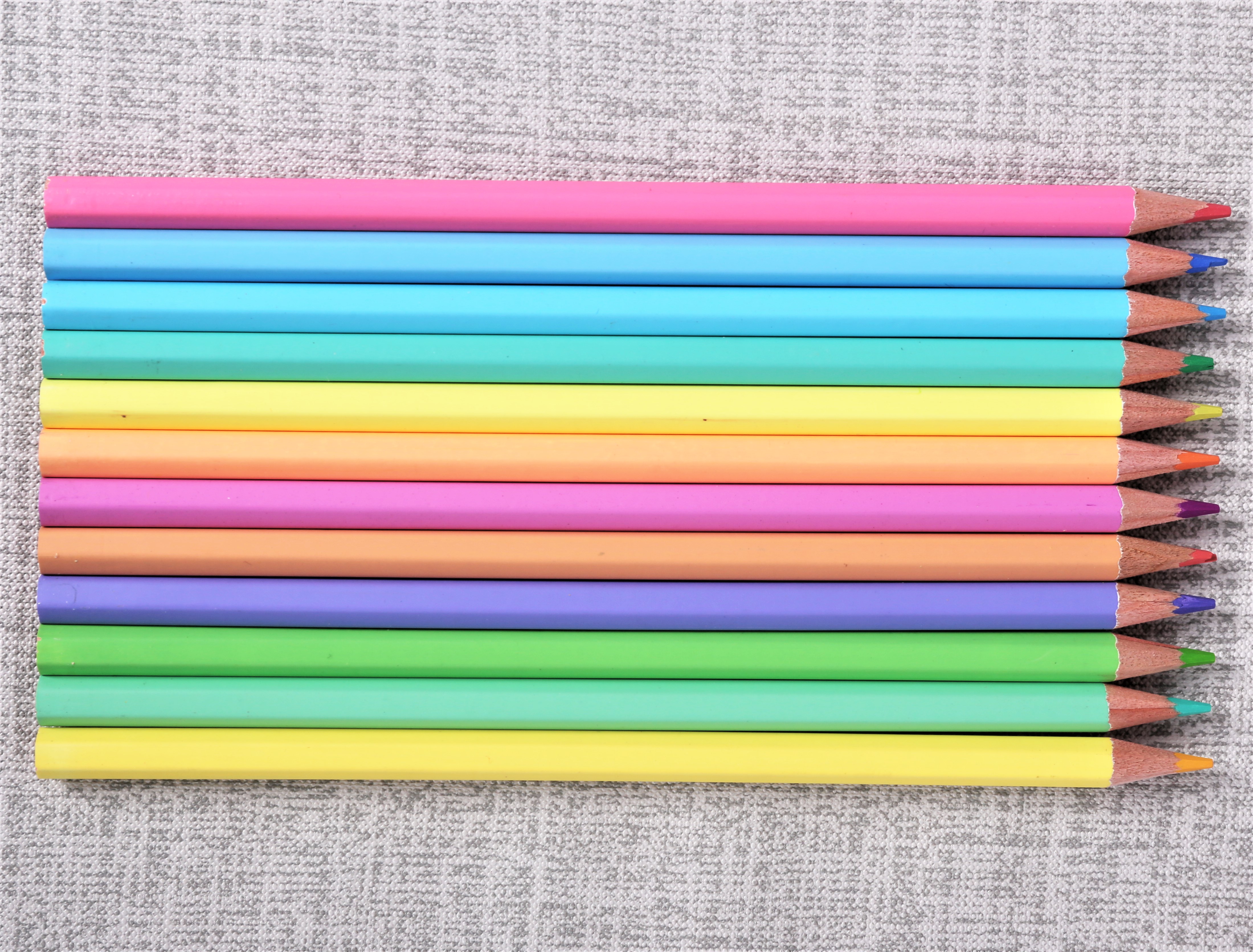 12 pastel color pencil