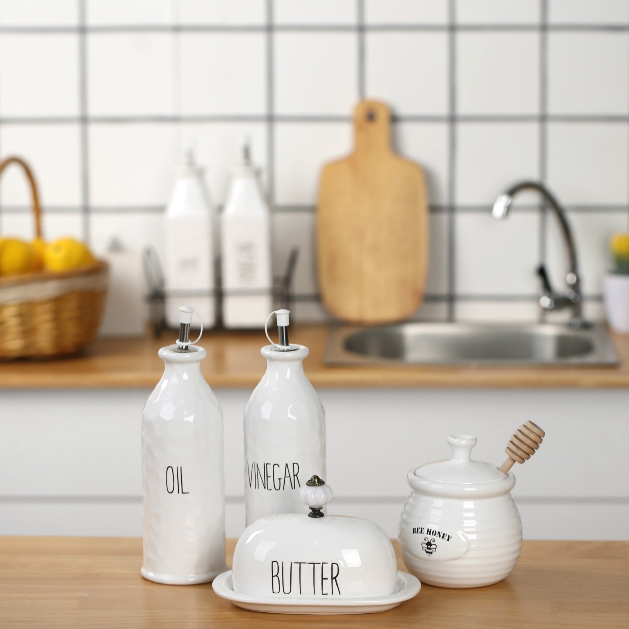 Simple style ceramic with cover western butter box cheese dish