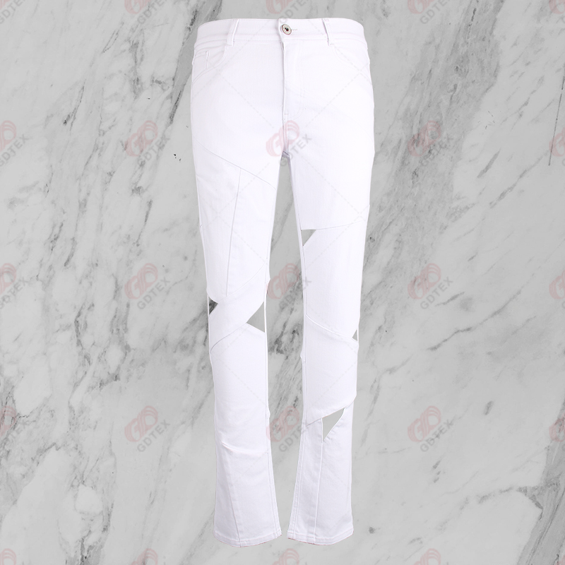 Men's Cutting Pieces Skinny Jeans