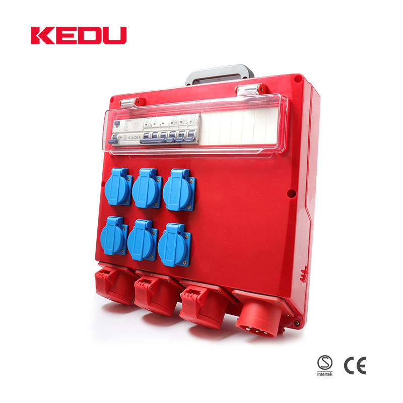 KEDU, Industrial Plug and Socket, Portable Distribution Box, with optional socket, MCB or RCCB