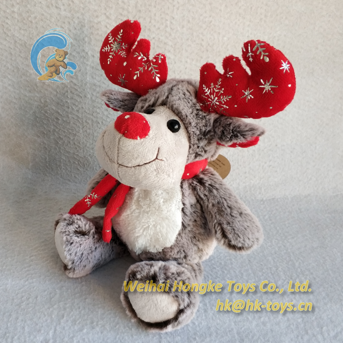Plush Moose / Reindeer / Elan, Sitting, XH00220A1