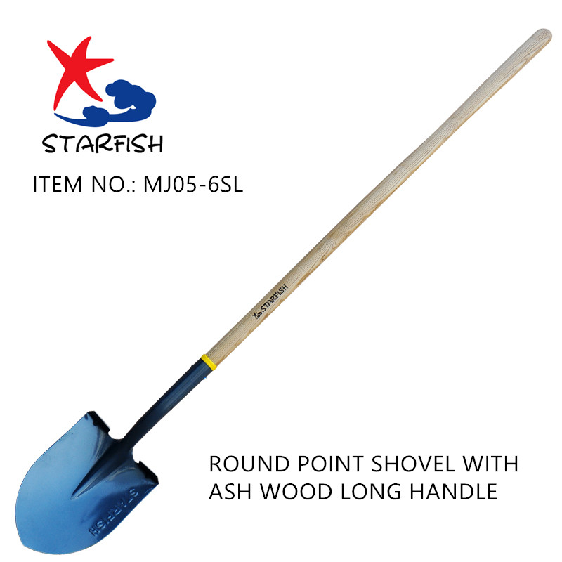 Round Shovel With Ash Wood Long Handle
