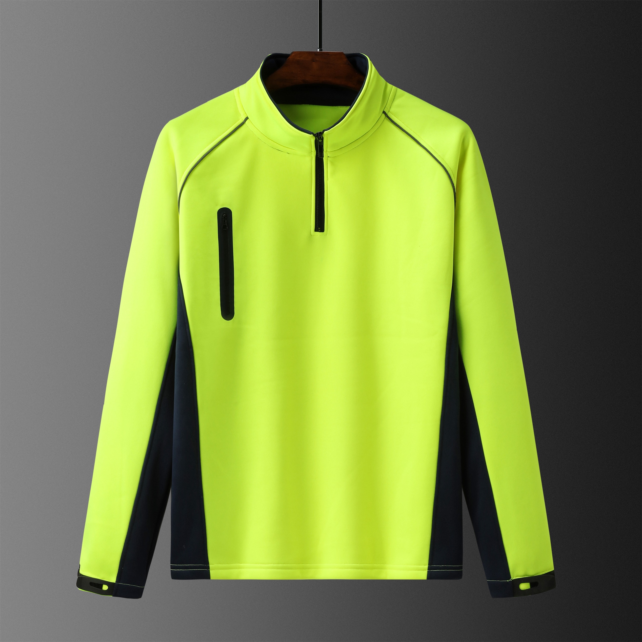Men's collar fleece, 100% polyester pull over