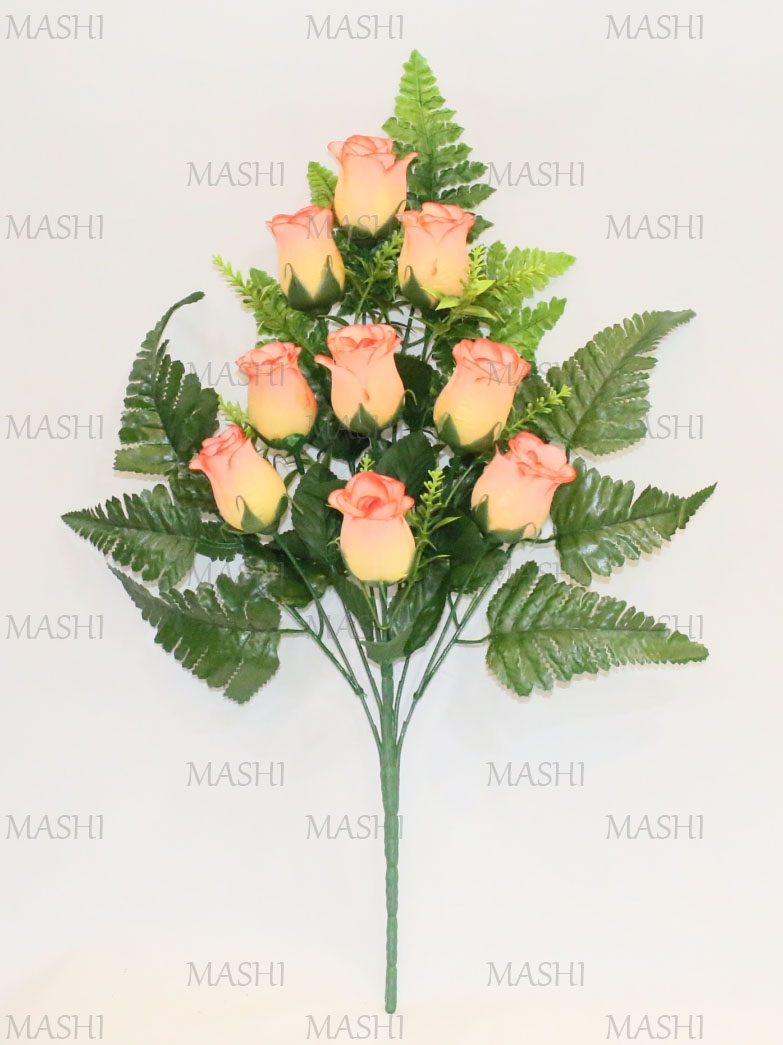 Artificial Rose Bud X 9 Heads