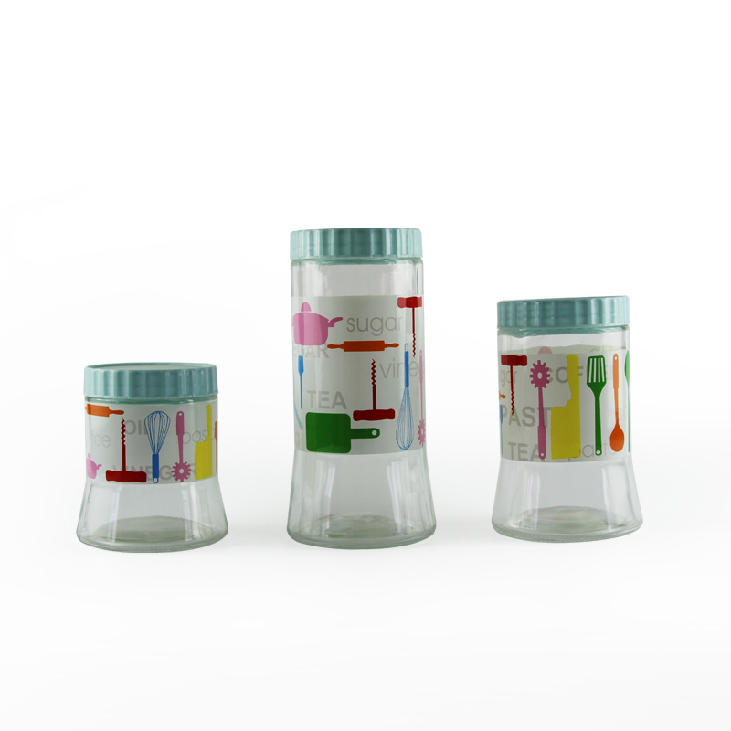 Glass storage jar