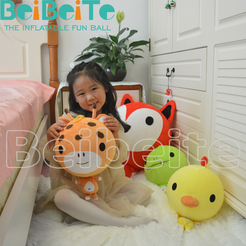 Inflatable plush fabric cover PVC toy ball -Doll Ball