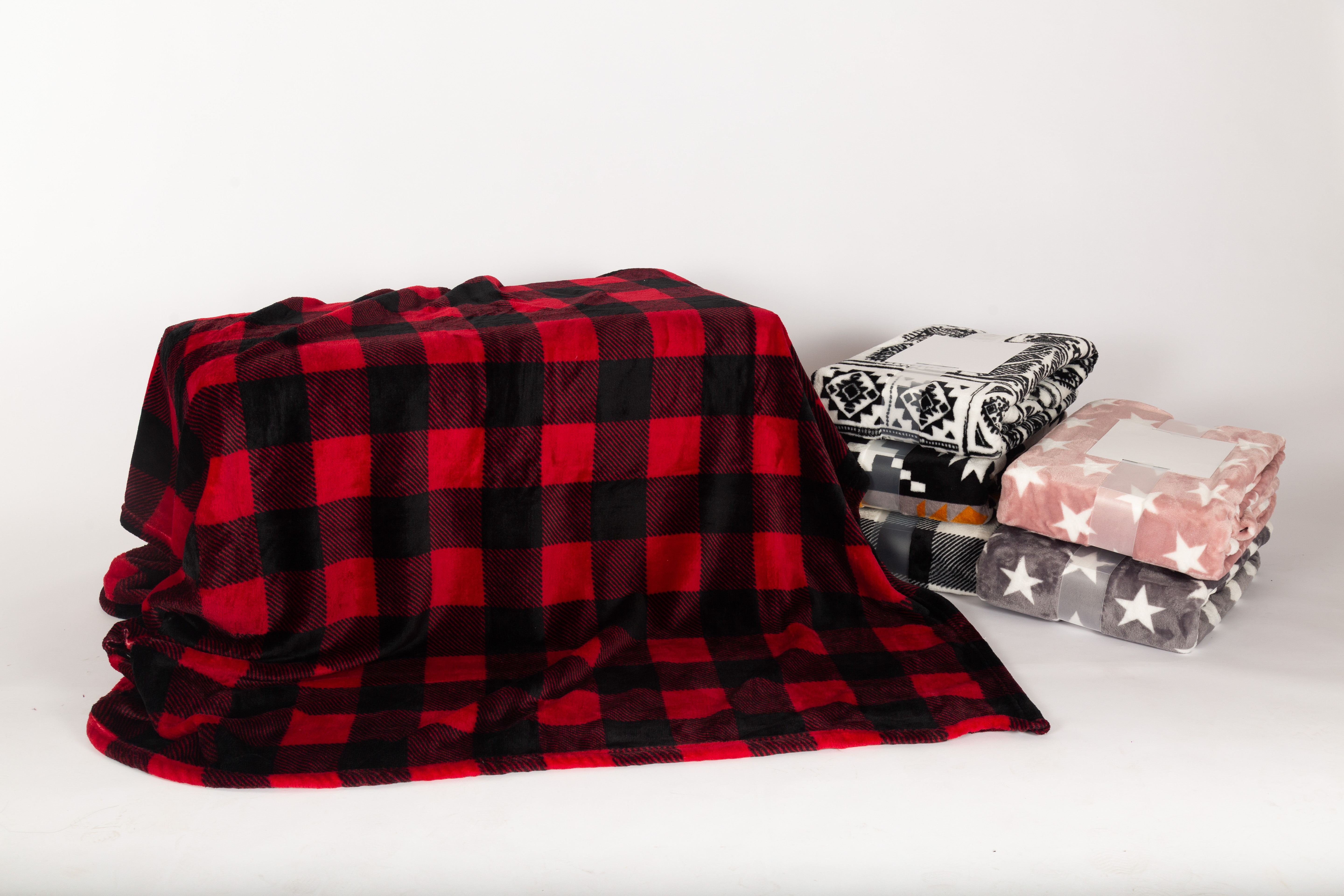 Christmas print flannel blanket