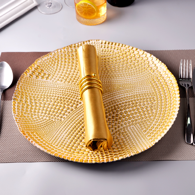 Round dots protrud 13-inch glass plate
