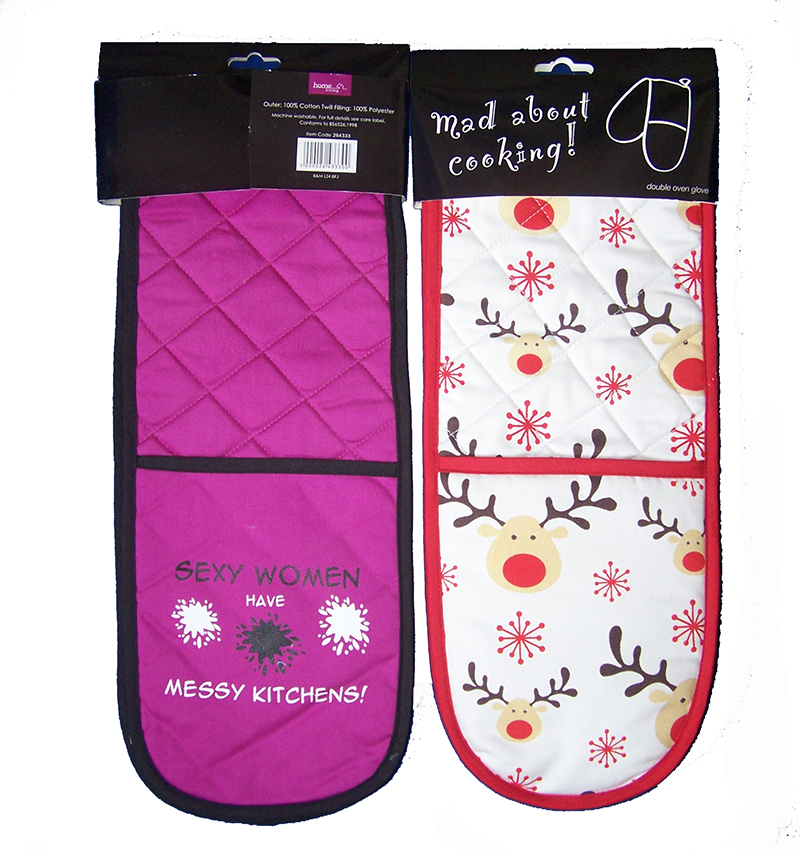 oven glove, cotton oven glove,double ovenglove
