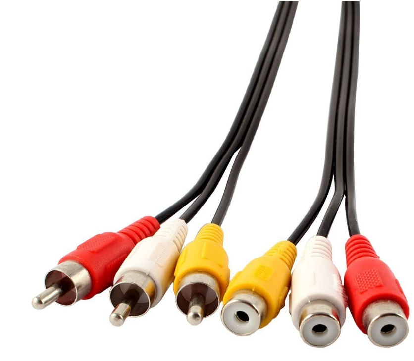 MagicW 5ft 3 RCA Male to 3 RCA Female Audio Video Extension Cable