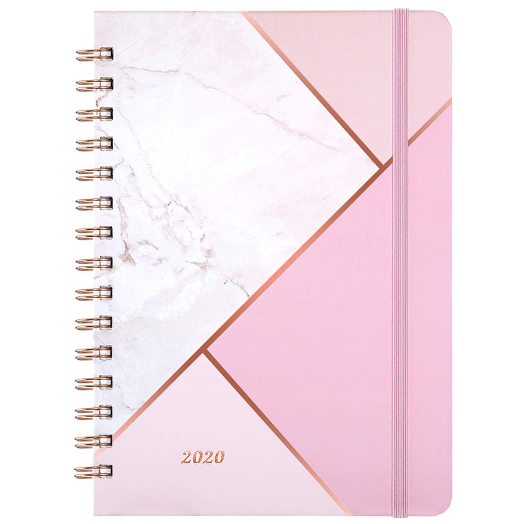 Custom Printing 2020 Hardcover A5 Spiral Note Book Diary Journal Agenda Daily Weekly Monthly Organizer Planner Notebook