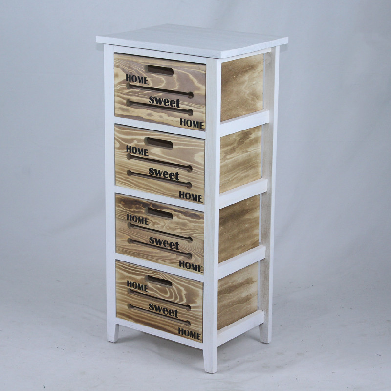 Chest of 4 drawers wooden cabinet