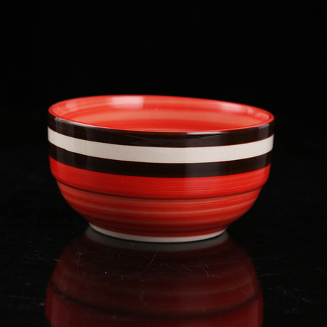 Hand painted stoneware bowl rainbow stoneware bowl