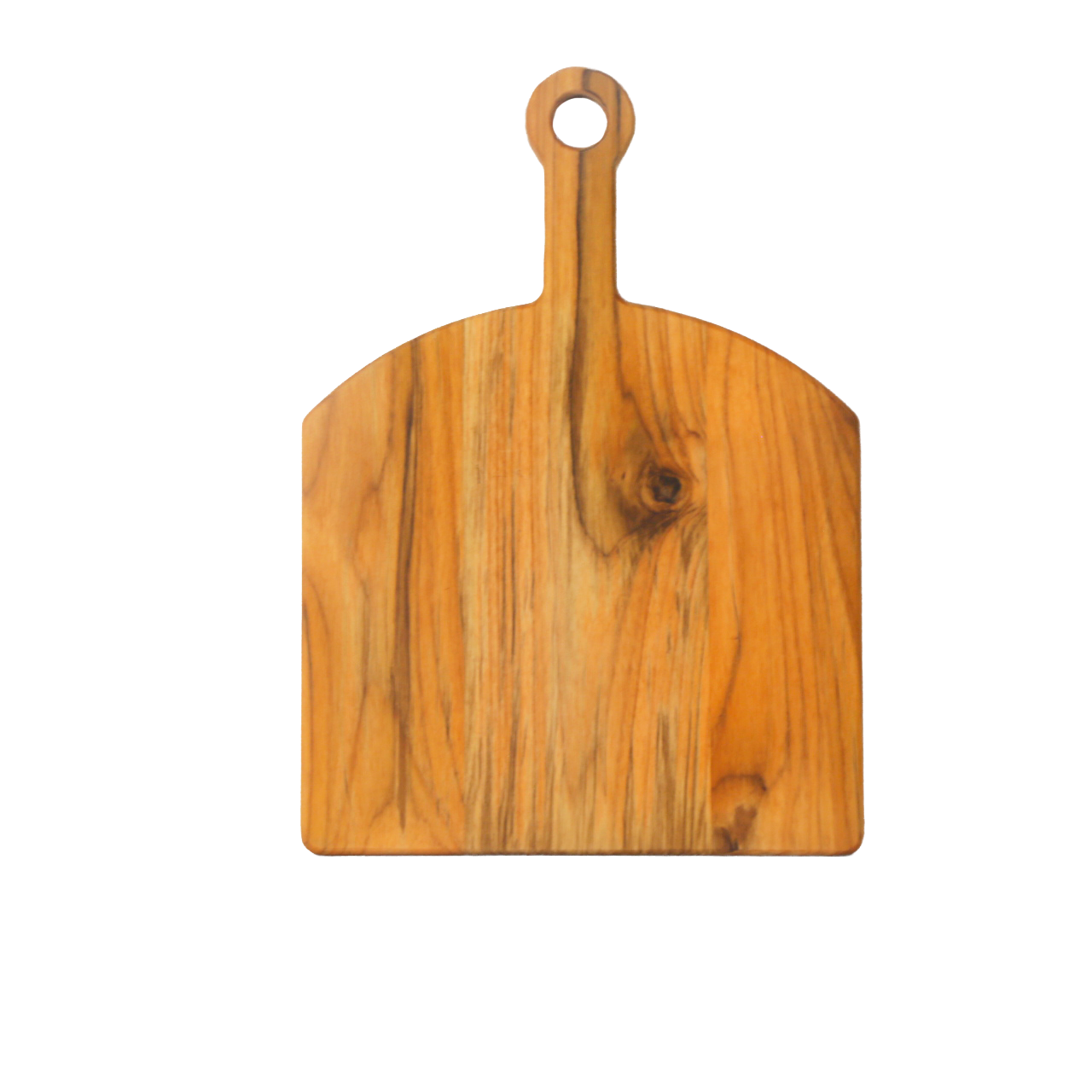 Teak wood serving paddle with handle wooden pizza board