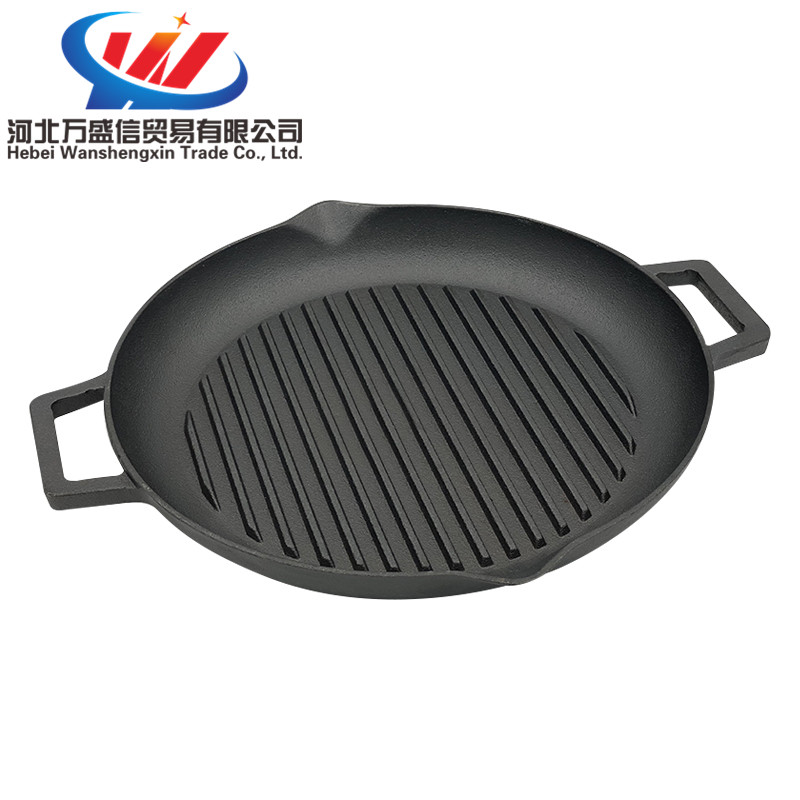 31CM Cast Iron Pre-season Grill Pan Steak Plate