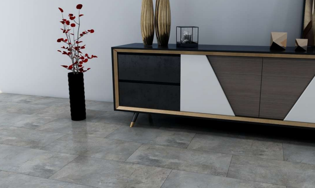 Stone tile design click lock spc vinyl flooring