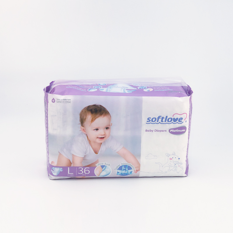 softlove platinum ultra thin baby diaper Size L36 pcs