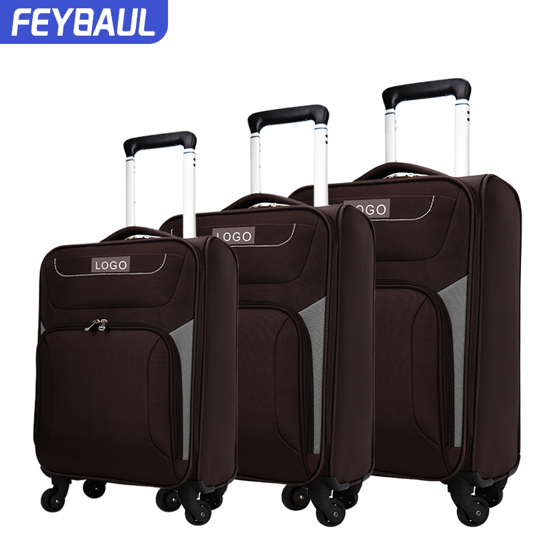 Customized High-quality Nylon luggage Cabin travel trolley suitcase carry on luggage