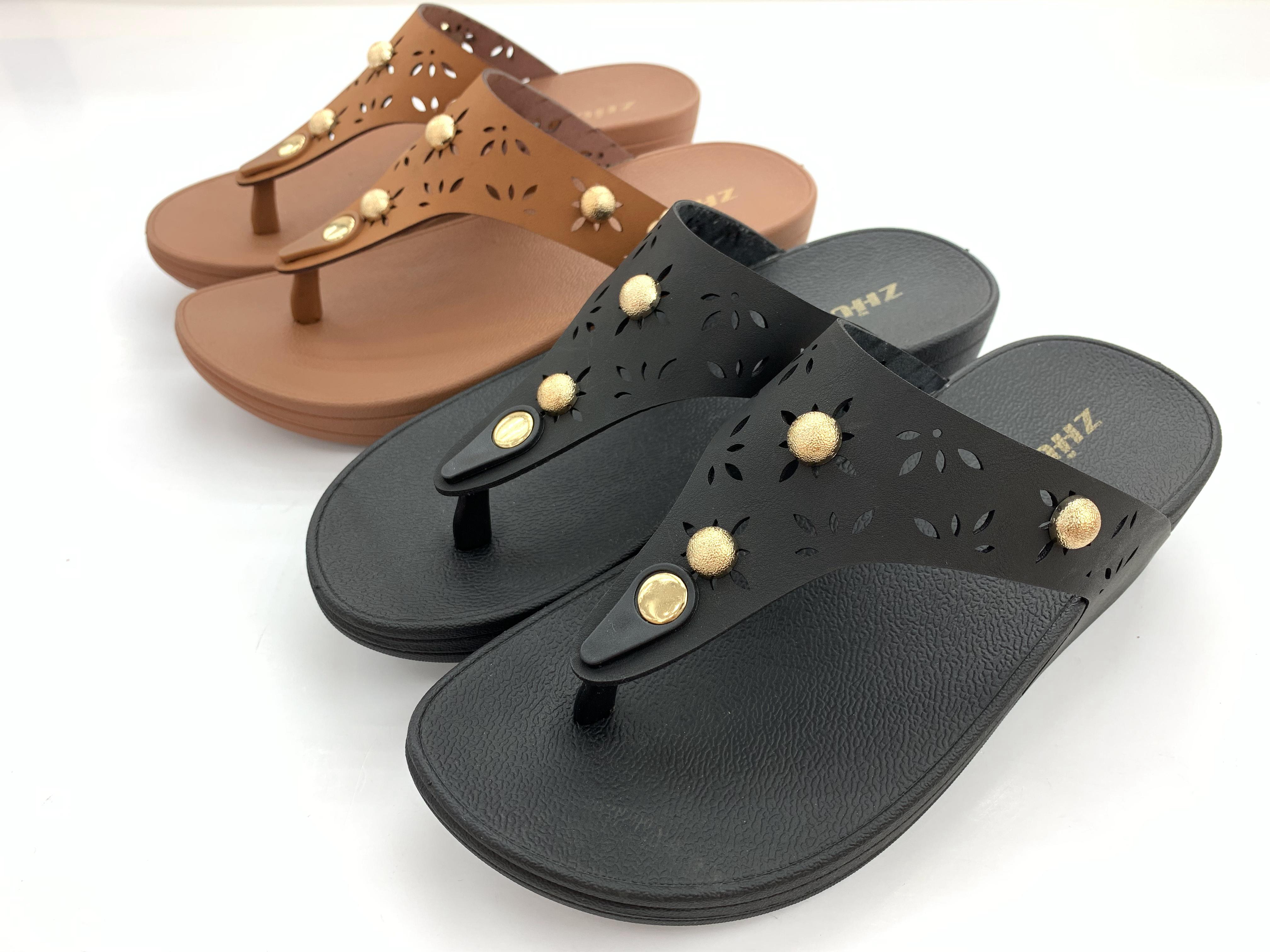 ZHIHUIZU fashion mid-heel women"s flip flop