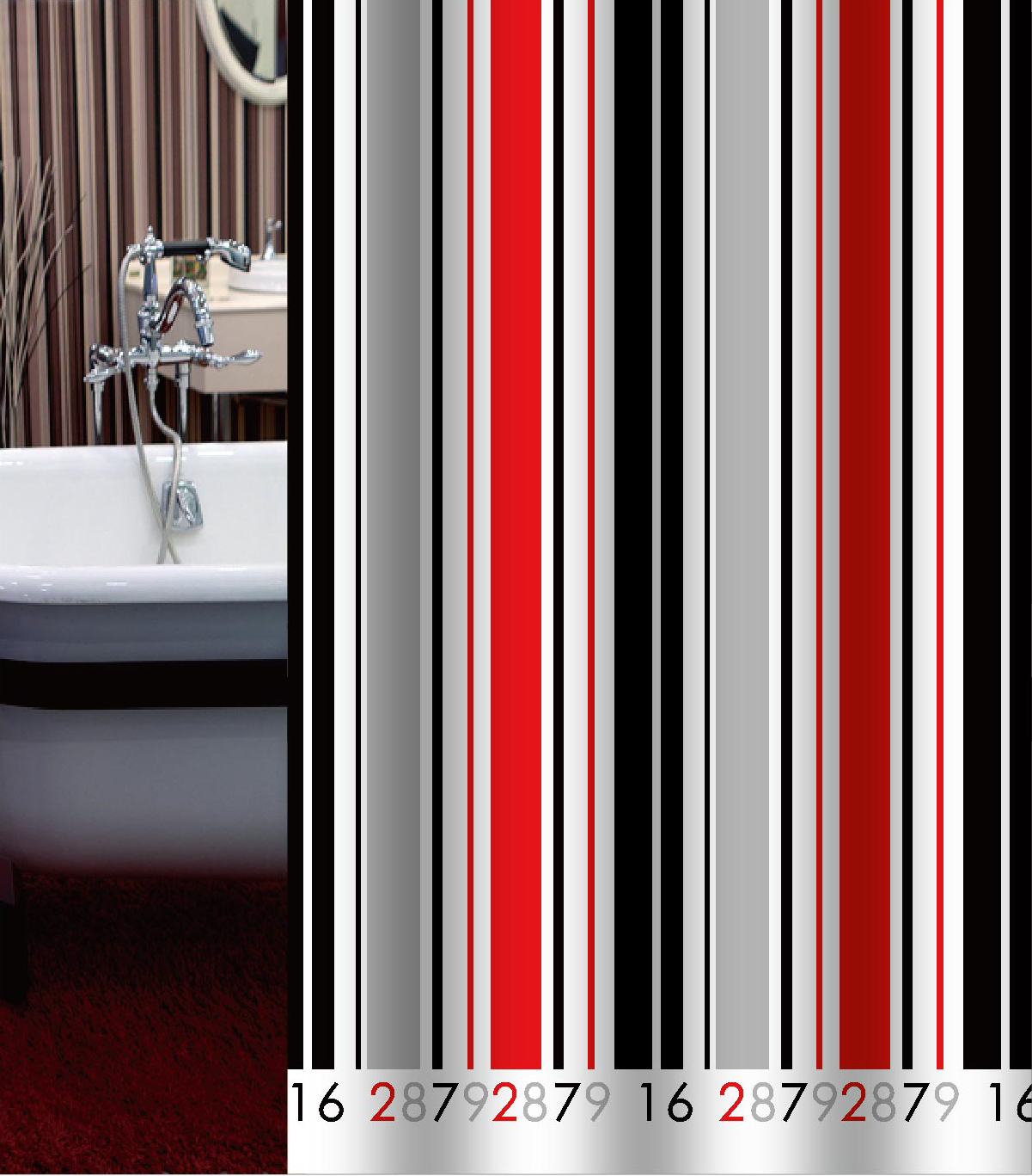 PVC/PEVA shower curtain