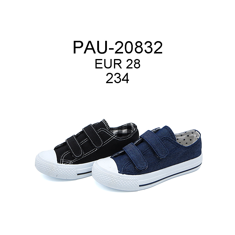 Girls Double Velcro Vulcanized Shoe