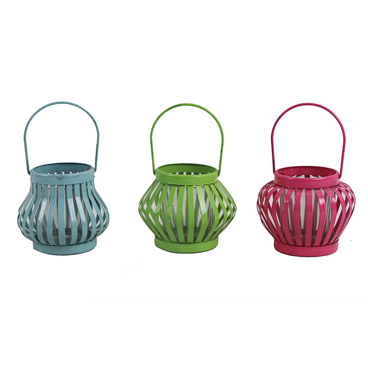 Metal lantern, candle holder, spring colorfull Metal mini Lantern