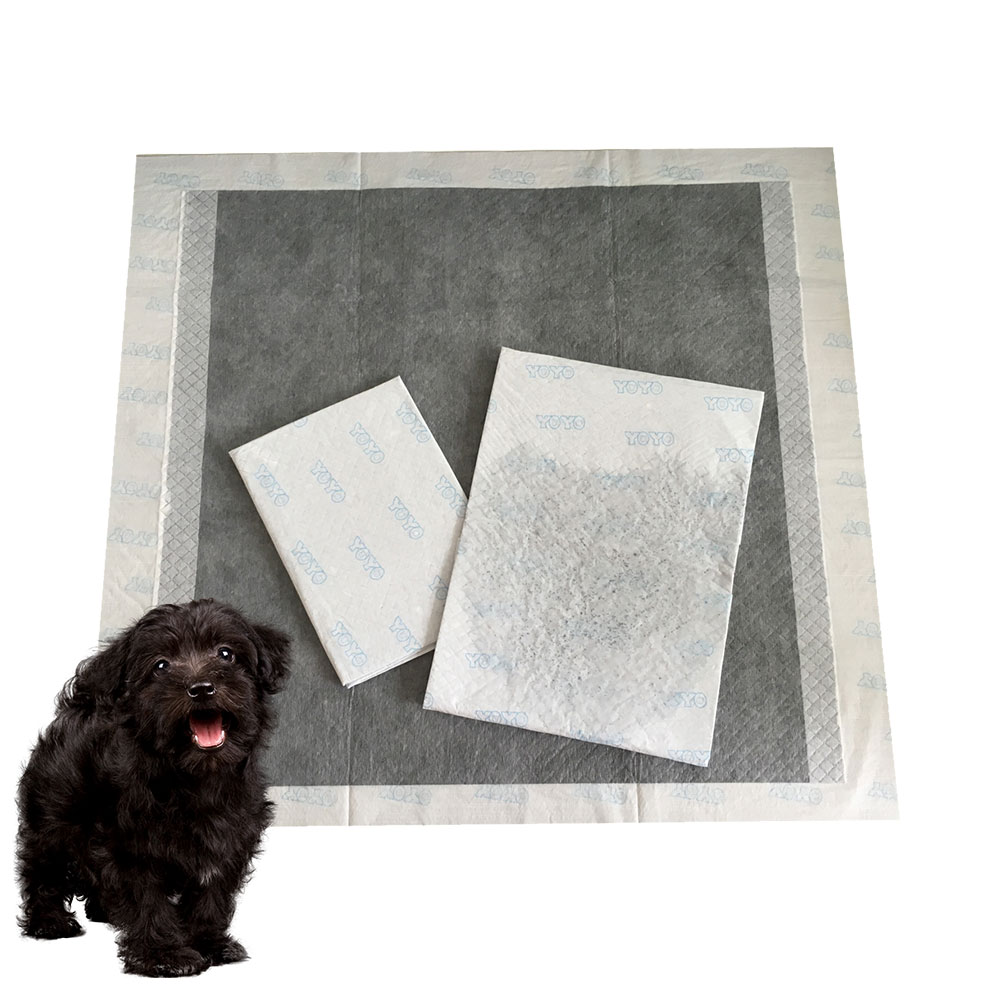 Puppy pads with wet indicator