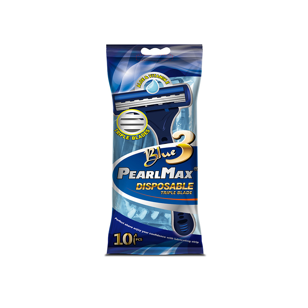 Triple blade disposable razor for men bag packing