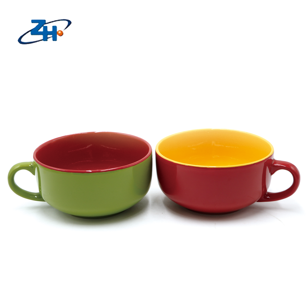 48oz ceramic customized glazed mug promotional colorful jumbo huge mug