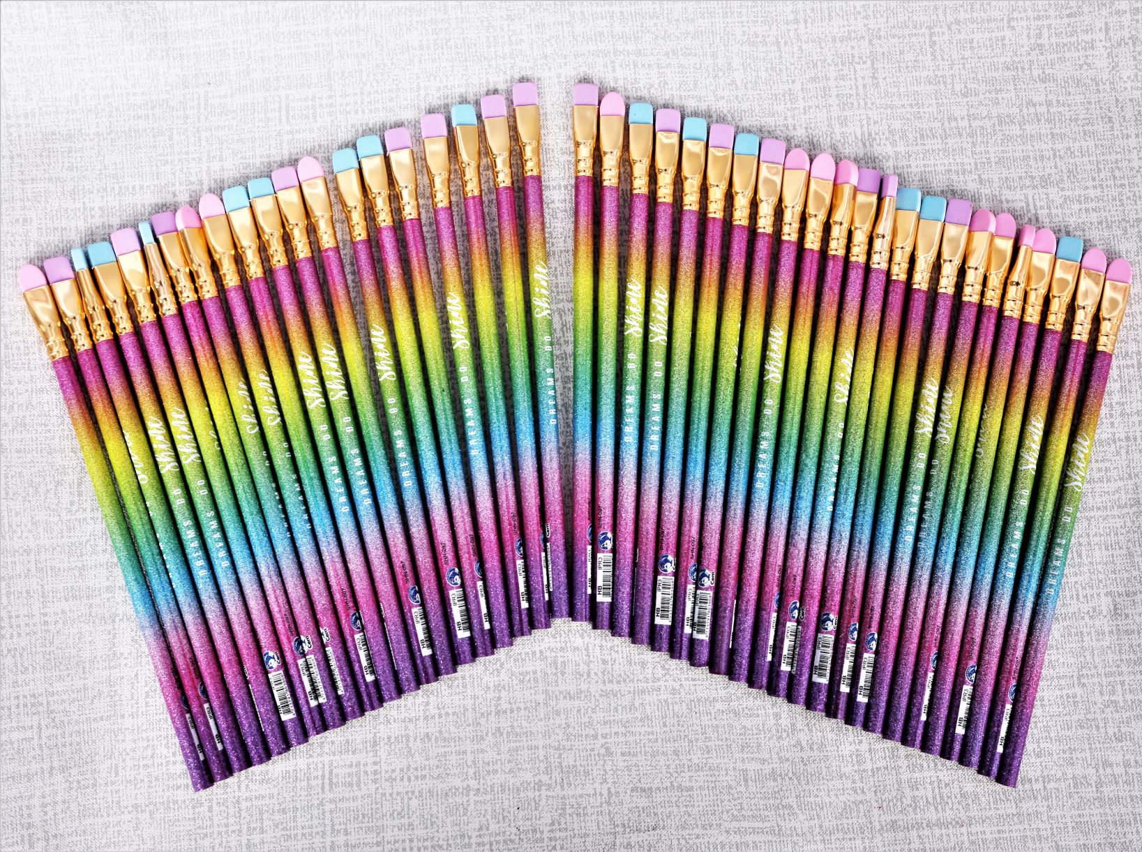 laser film HB pencil with different shape eraser
