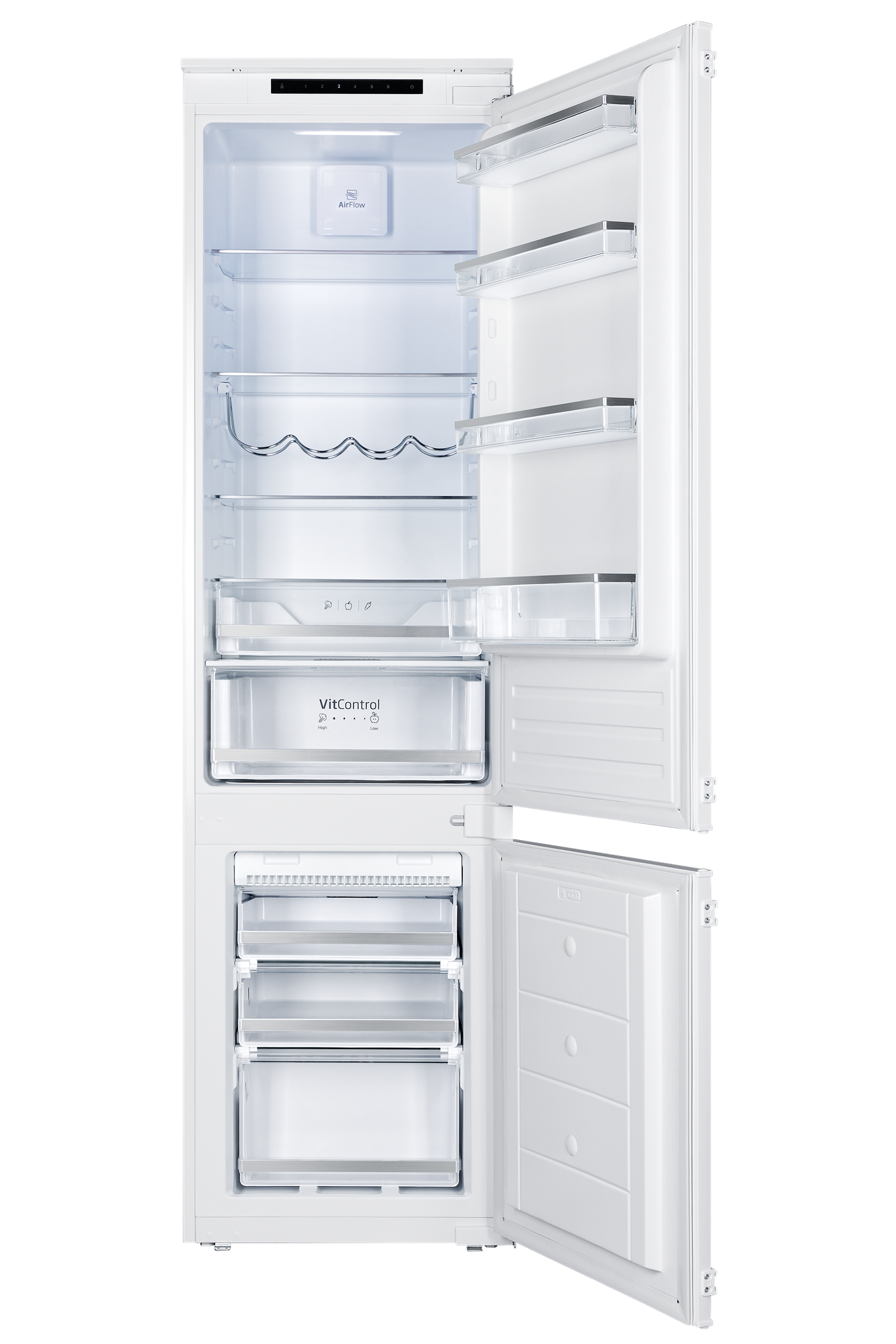 1937mm - Built-in/integrated Combi(refrigerator/fridge/freezer/larder) - No frost in freezer compartment + Electronic control