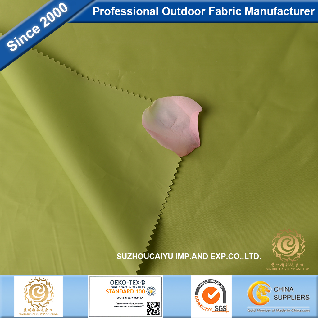 Nylon 190T Polyester PVC for Raincoat