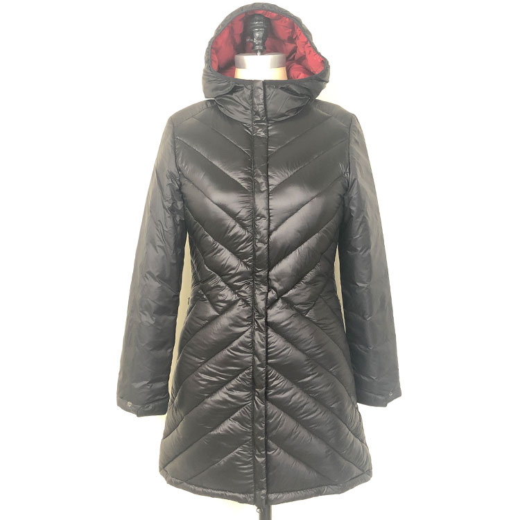 Ladies Classic Quited Padding Coat with Hood